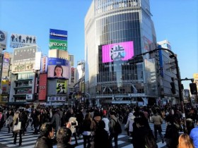渋谷 スクランブル交差点 渋谷スクランブル交差点 サイネージ